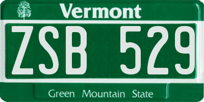 VT license plate ZSB529