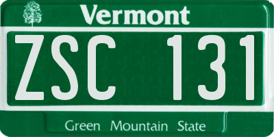 VT license plate ZSC131