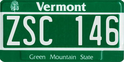 VT license plate ZSC146