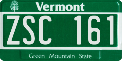 VT license plate ZSC161