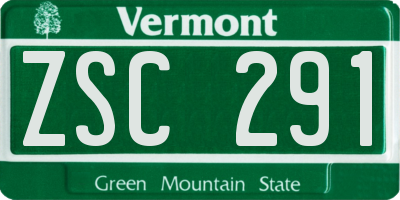 VT license plate ZSC291