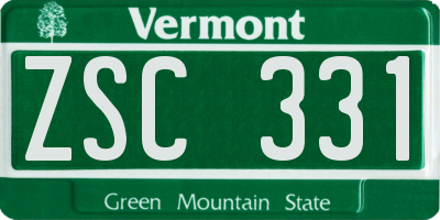 VT license plate ZSC331