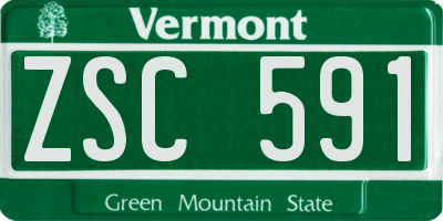 VT license plate ZSC591