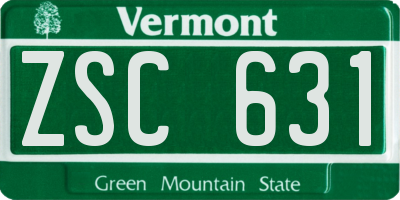 VT license plate ZSC631