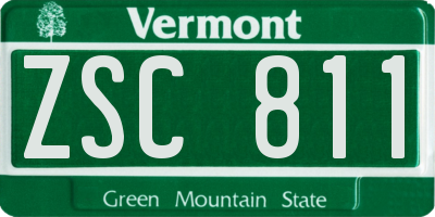 VT license plate ZSC811