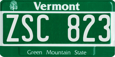 VT license plate ZSC823