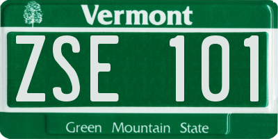 VT license plate ZSE101