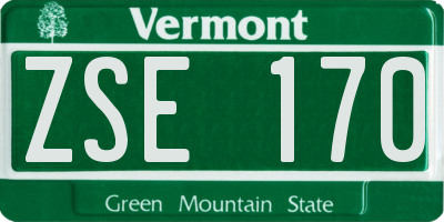 VT license plate ZSE170