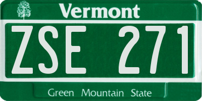VT license plate ZSE271