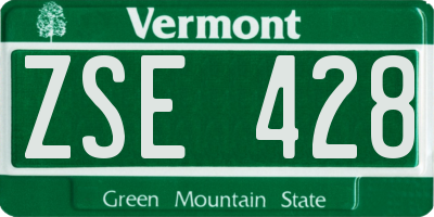 VT license plate ZSE428