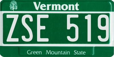VT license plate ZSE519