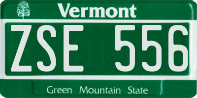 VT license plate ZSE556