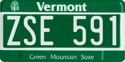 VT license plate ZSE591