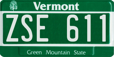 VT license plate ZSE611