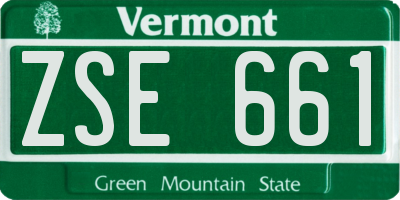 VT license plate ZSE661