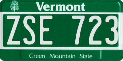 VT license plate ZSE723