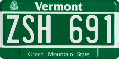VT license plate ZSH691