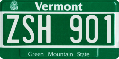 VT license plate ZSH901