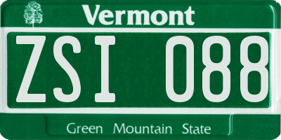 VT license plate ZSI088