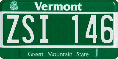 VT license plate ZSI146