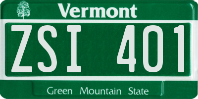 VT license plate ZSI401