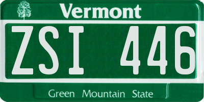 VT license plate ZSI446