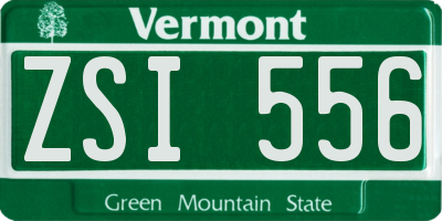 VT license plate ZSI556