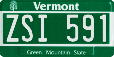 VT license plate ZSI591