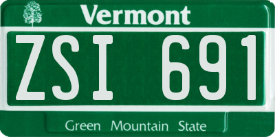 VT license plate ZSI691