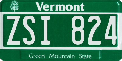 VT license plate ZSI824
