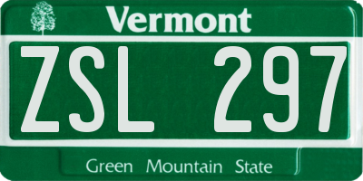 VT license plate ZSL297