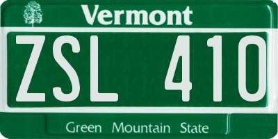 VT license plate ZSL410