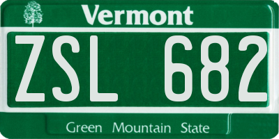 VT license plate ZSL682