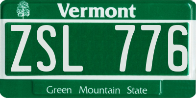 VT license plate ZSL776