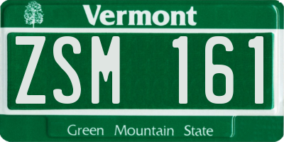 VT license plate ZSM161