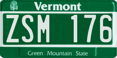 VT license plate ZSM176