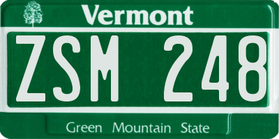VT license plate ZSM248