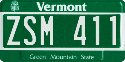 VT license plate ZSM411