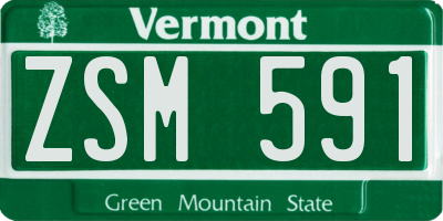 VT license plate ZSM591