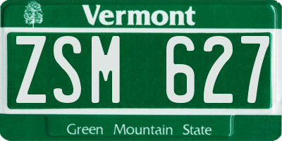 VT license plate ZSM627