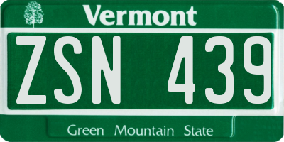 VT license plate ZSN439