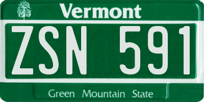 VT license plate ZSN591