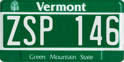 VT license plate ZSP146