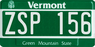 VT license plate ZSP156