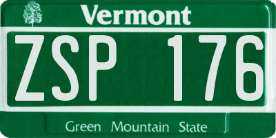 VT license plate ZSP176