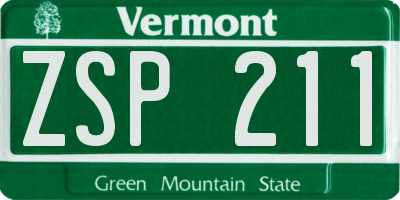 VT license plate ZSP211