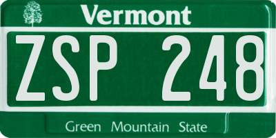 VT license plate ZSP248