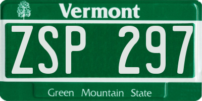 VT license plate ZSP297