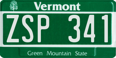 VT license plate ZSP341