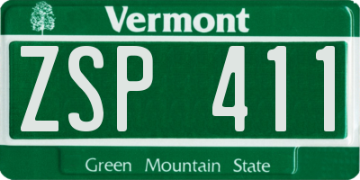 VT license plate ZSP411